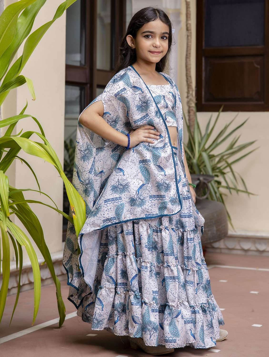 girls white and blue printed fusion set - 21941002 - Standard Image - 3