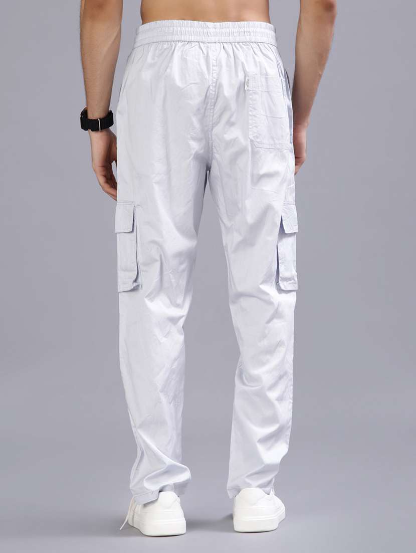 men solid mid rise regular fit cargo - 21941105 -  Standard Image - 3