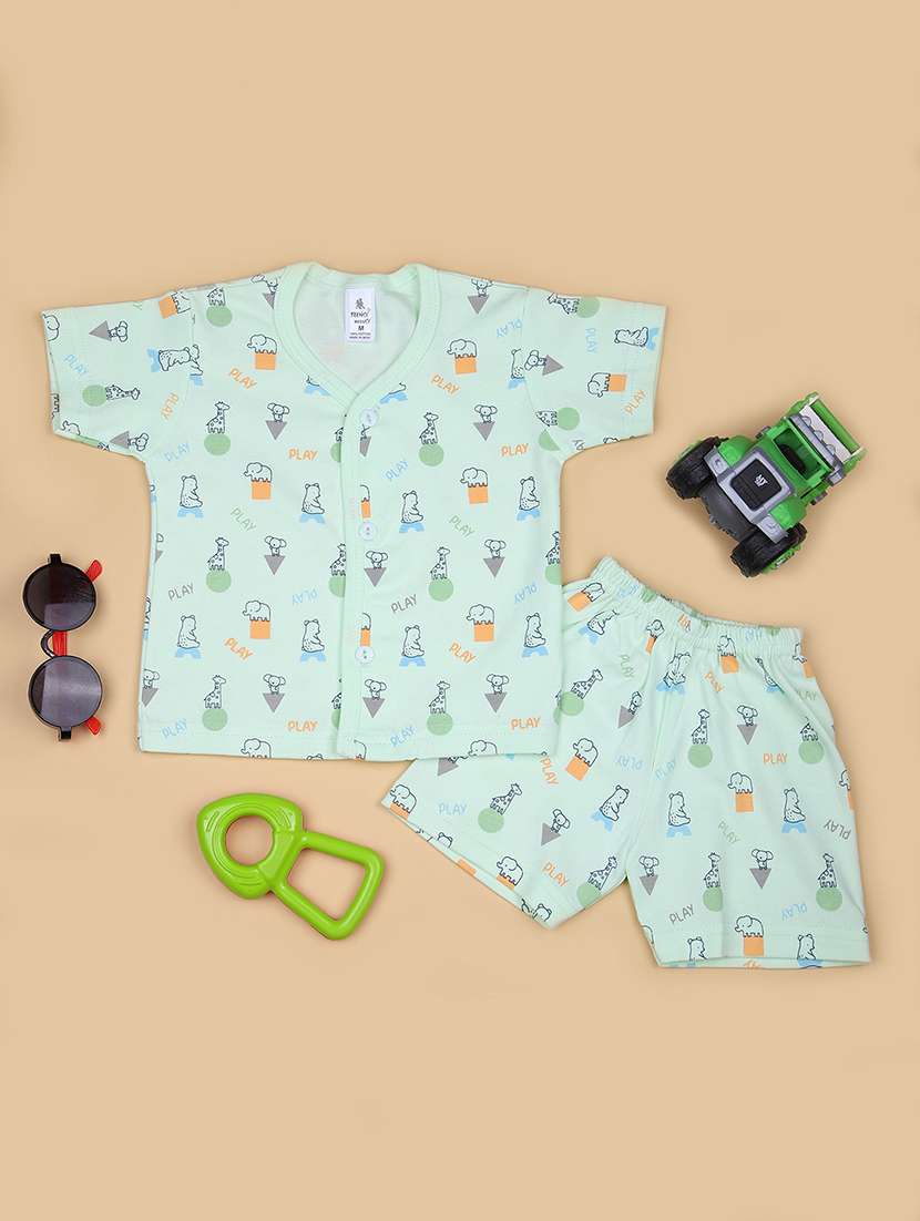 boys printed t-shirt & shorts twin set - 21941275 -  Zoom Image - 0