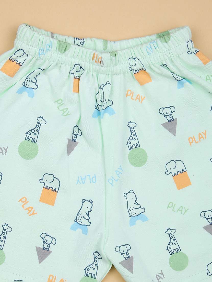 boys printed t-shirt & shorts twin set - 21941275 - Standard Image - 5