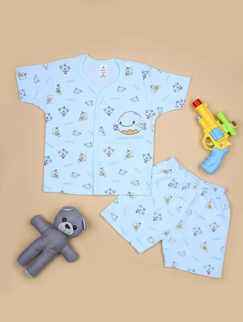 boys printed t-shirt & shorts twin set - 21941276 -  Zoom Image - 0