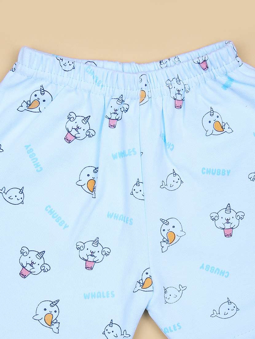 boys printed t-shirt & shorts twin set - 21941276 - Standard Image - 3