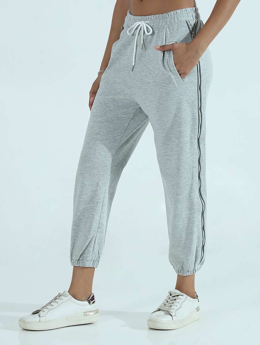 women solid mid rise regular fit jogger - 21941356 -  Standard Image - 3