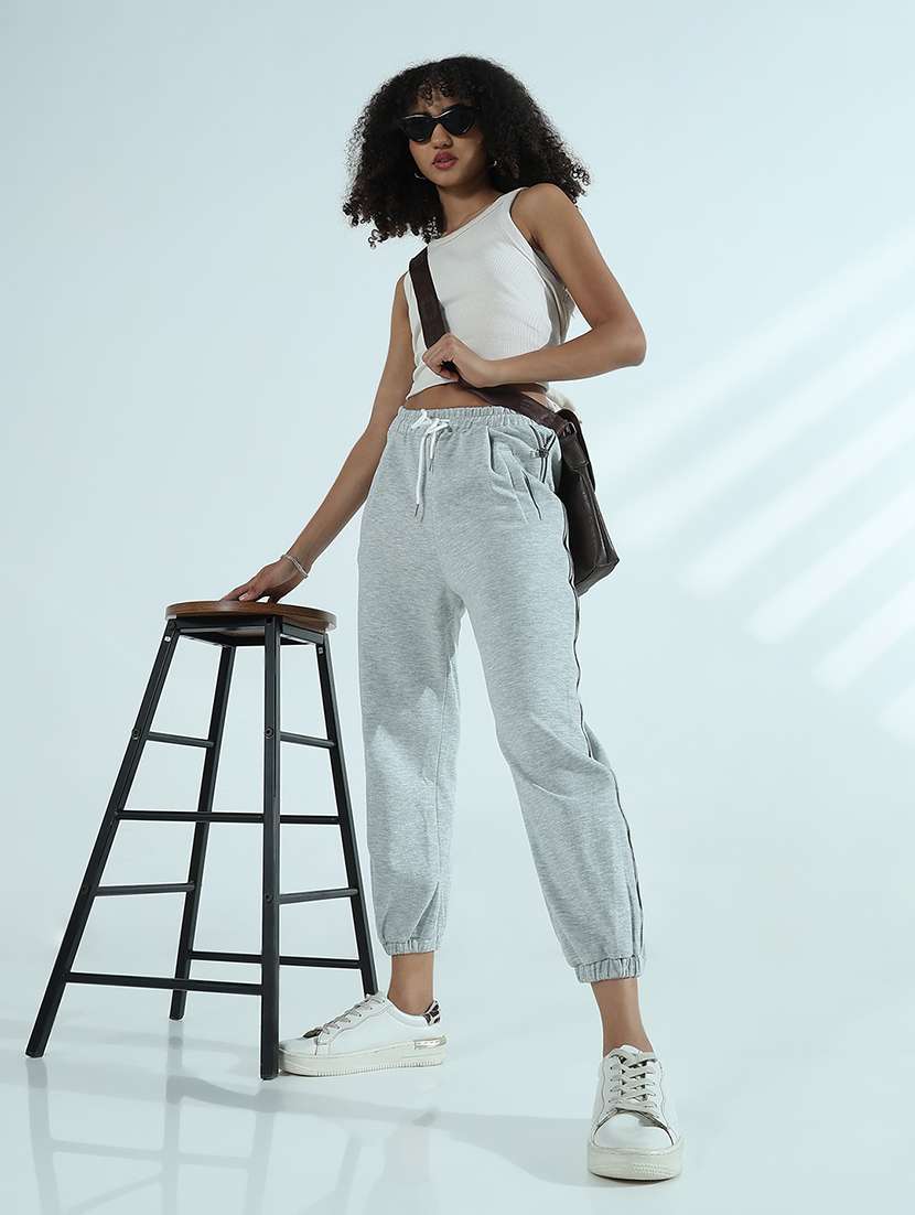 women solid mid rise regular fit jogger - 21941356 -  Standard Image - 5