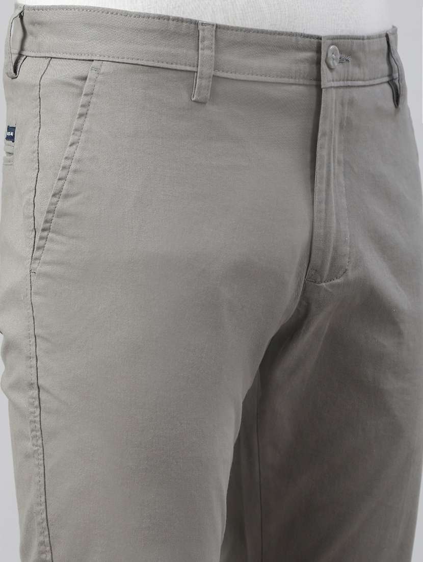 men solid mid rise flat front casual chinos  - 21941371 -  Standard Image - 5