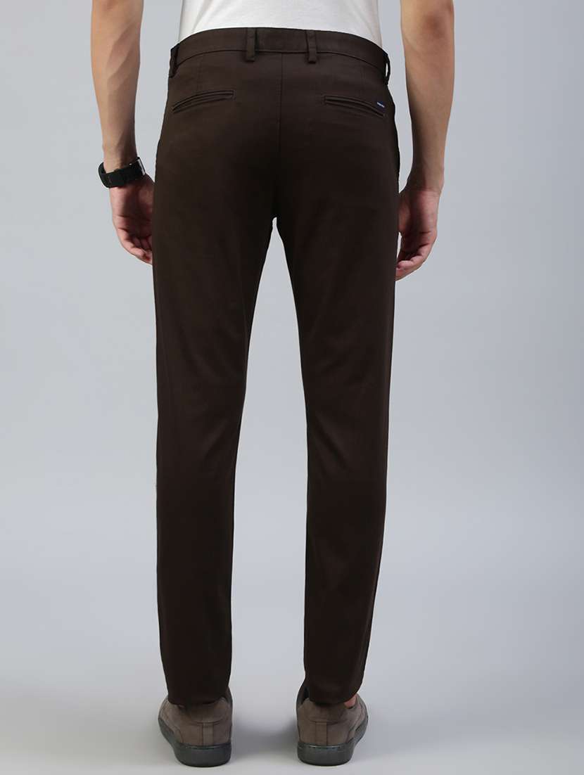 men solid mid rise flat front casual chinos  - 21941372 -  Standard Image - 3