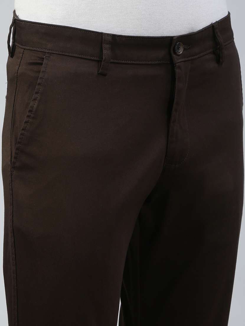 men solid mid rise flat front casual chinos  - 21941372 -  Standard Image - 5
