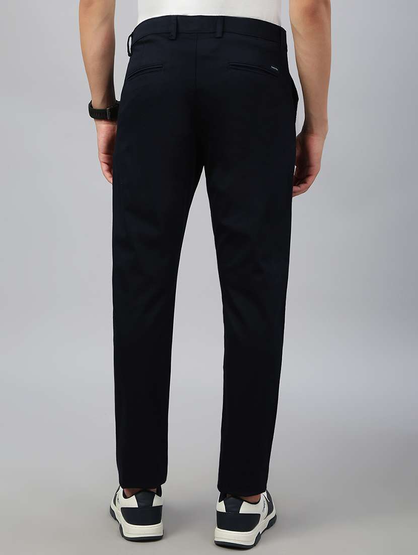 men solid mid rise flat front casual chinos  - 21941373 -  Standard Image - 3