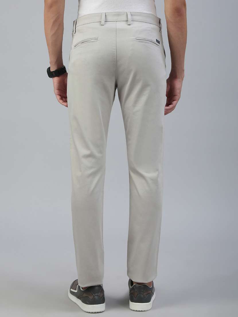 men solid mid rise flat front casual chinos  - 21941375 -  Standard Image - 3