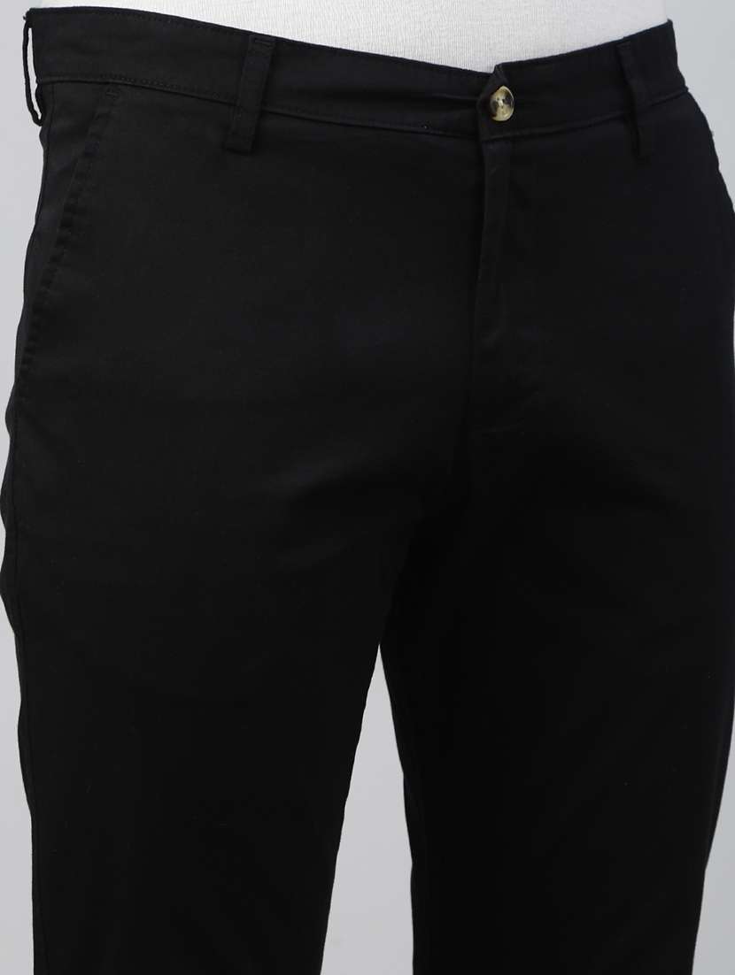 men solid mid rise flat front casual chinos  - 21941378 -  Standard Image - 5