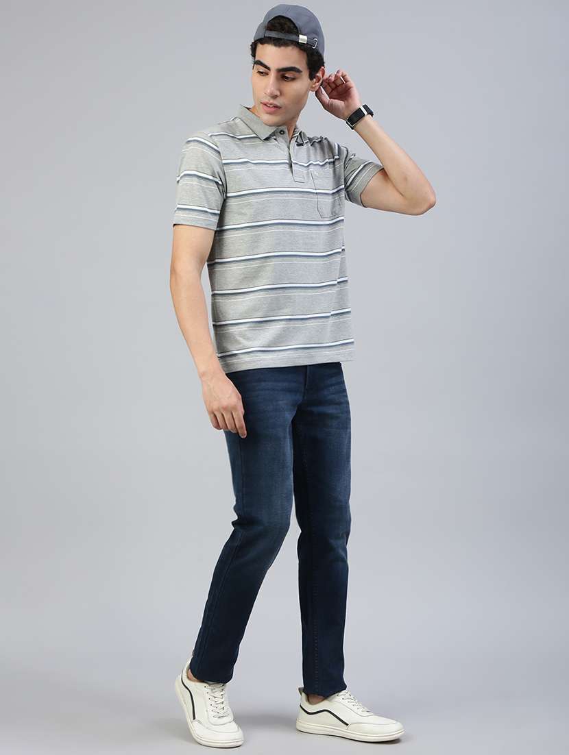 men striped short sleeve regular fit polo t-shirt - 21941387 -  Standard Image - 3