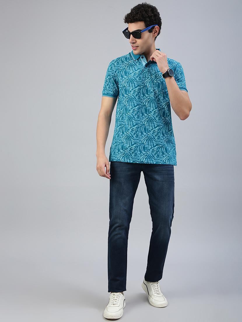 men printed short sleeve regular fit polo t-shirt - 21941390 - Standard Image - 3