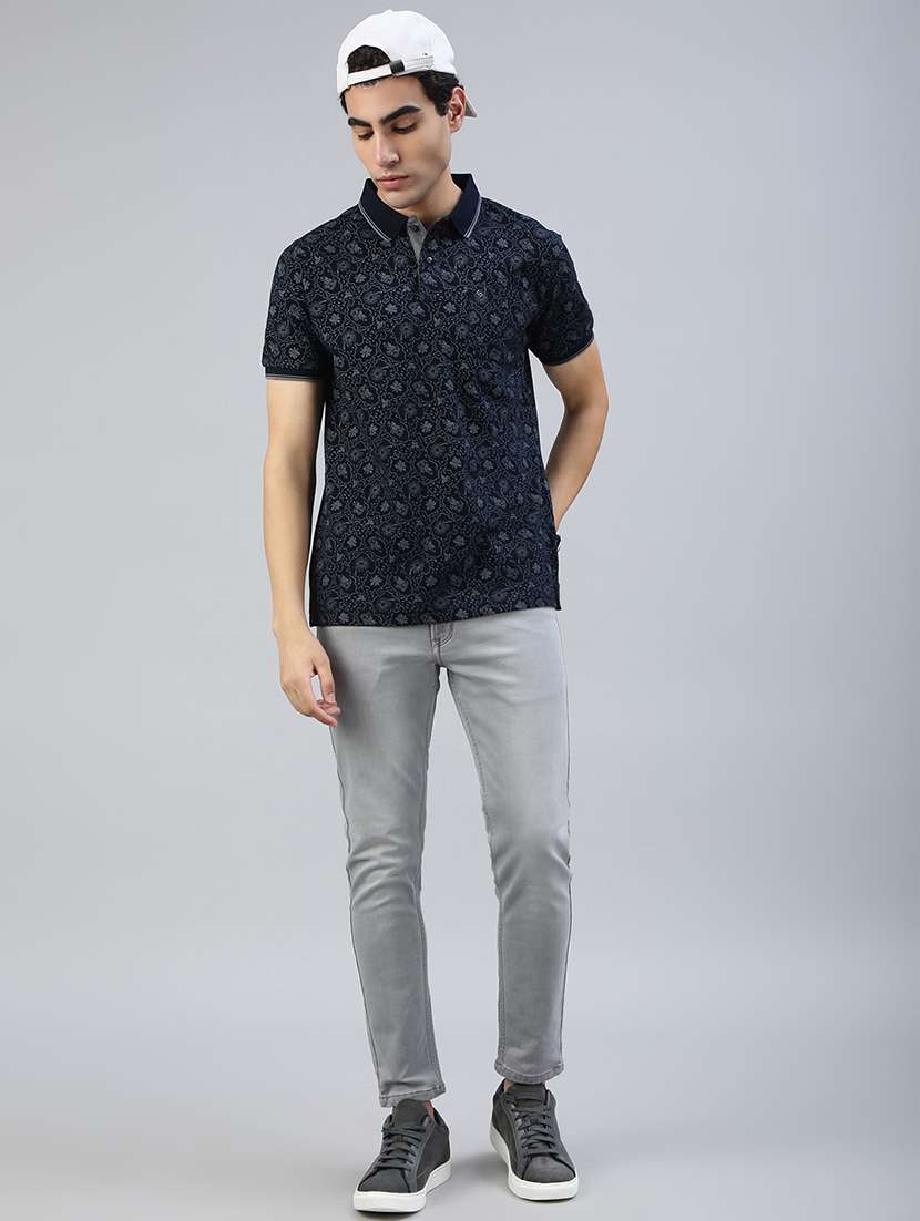 men printed short sleeve regular fit polo t-shirt - 21941391 -  Standard Image - 3