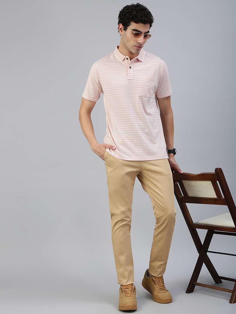 men striped short sleeve regular fit polo t-shirt - 21941392 -  Standard Image - 3