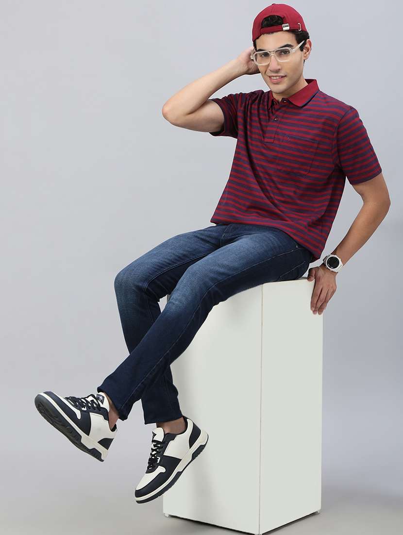 men printed short sleeve regular fit polo t-shirt - 21941395 -  Standard Image - 3