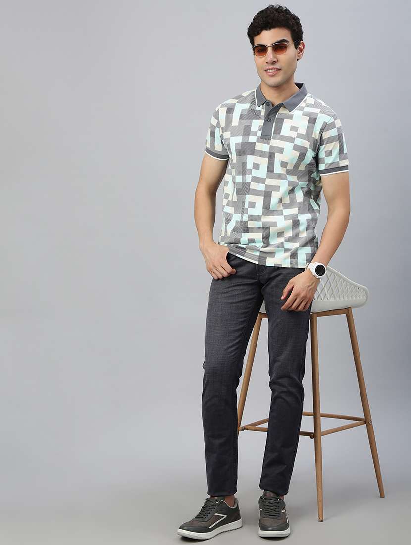 men printed short sleeve regular fit polo t-shirt - 21941401 -  Standard Image - 3