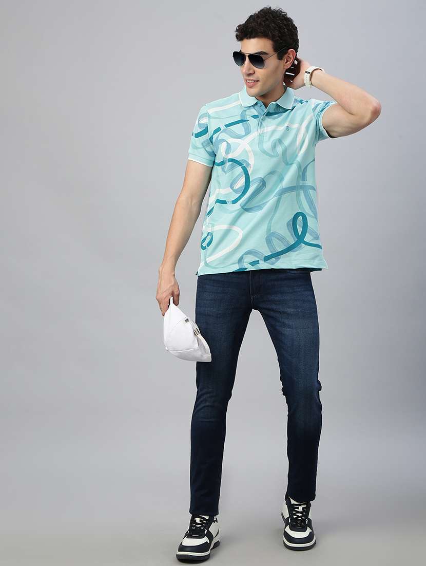 men printed short sleeve regular fit polo t-shirt - 21941404 -  Standard Image - 3