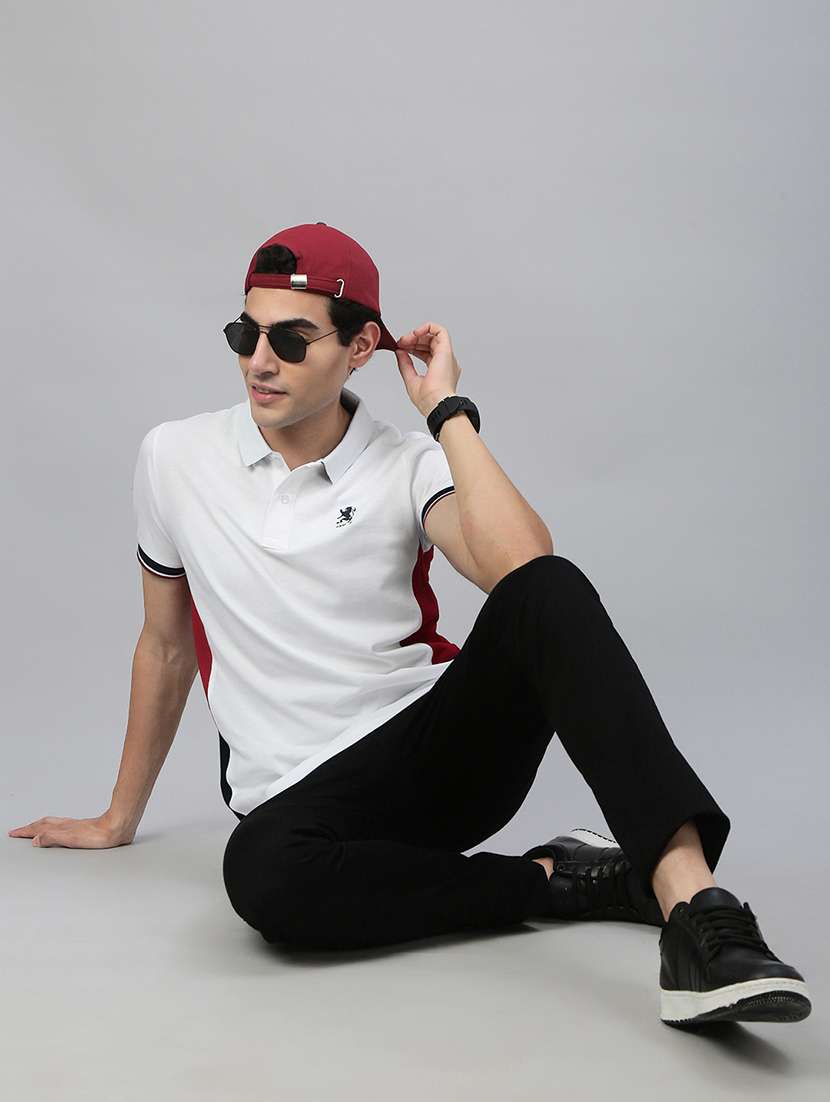 men color block short sleeve regular fit polo t-shirt - 21941405 -  Standard Image - 3