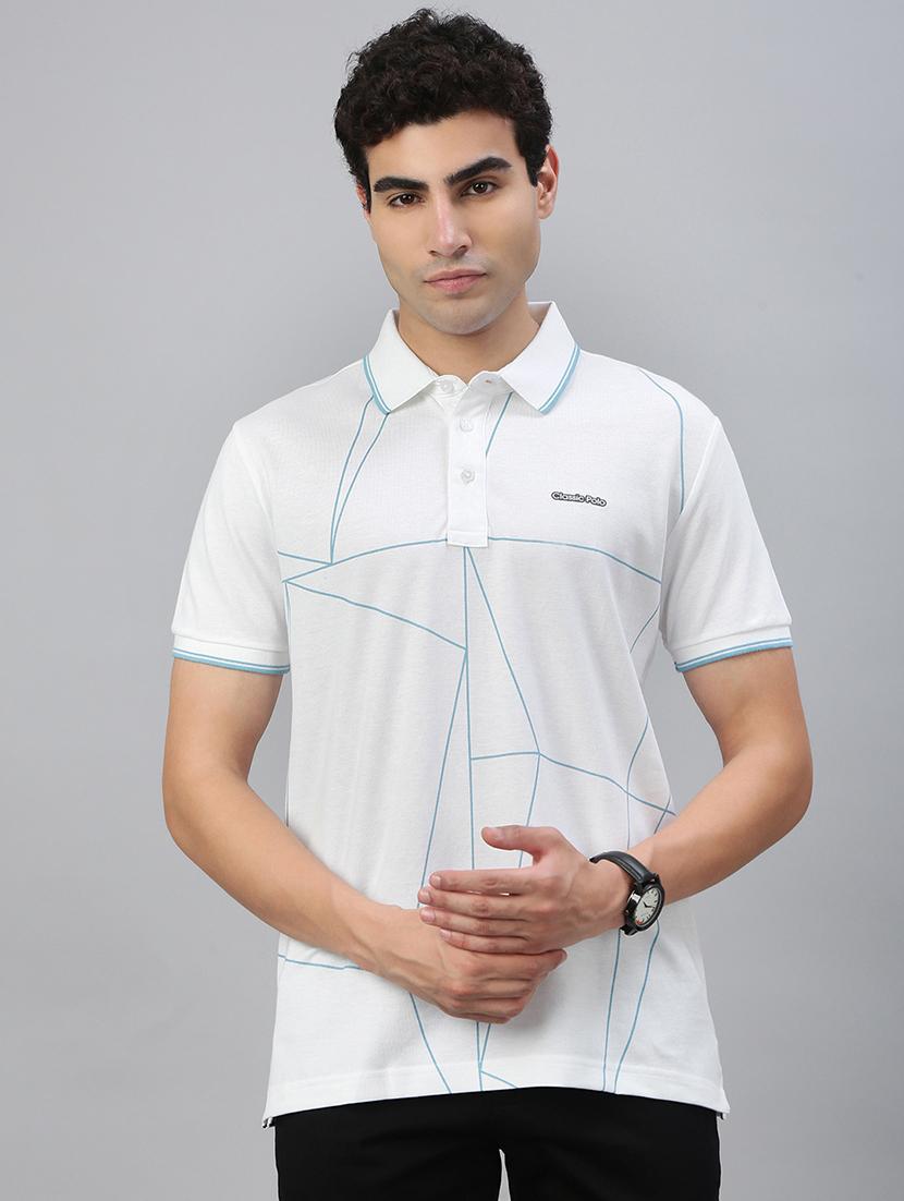 men printed short sleeve regular fit polo t-shirt - 21941411 - Zoom Image - 0