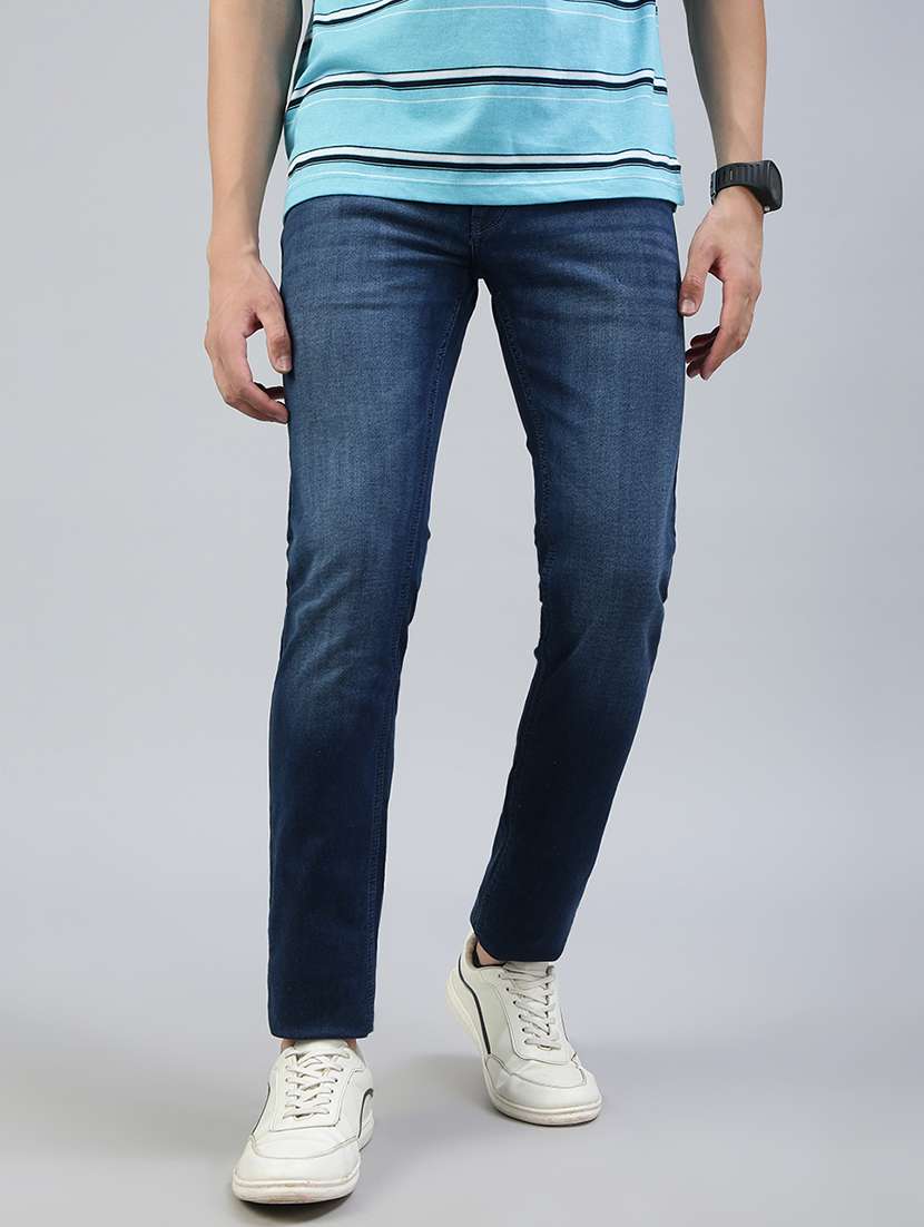 men washed mid rise ankle length jeans - 21941425 -  Zoom Image - 0