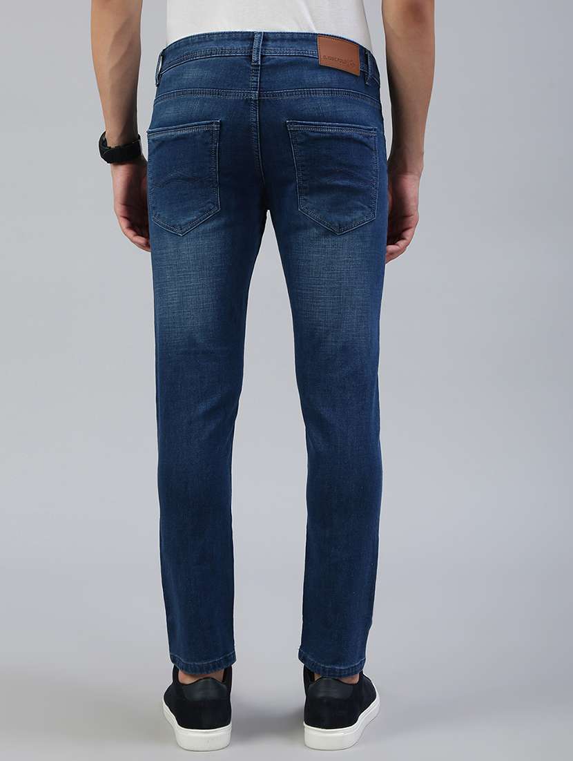 men washed mid rise ankle length jeans - 21941428 - Standard Image - 3
