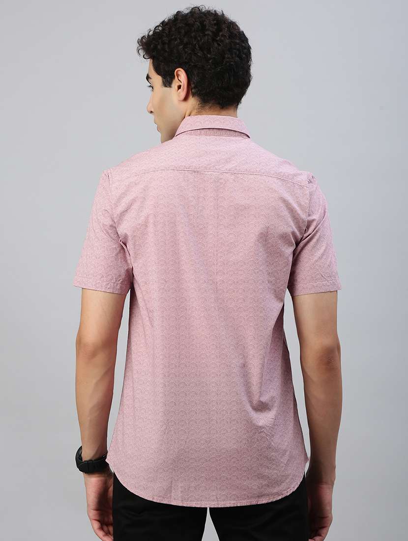 men printed short sleeve regular fit casual shirt - 21941442 -  Standard Image - 3
