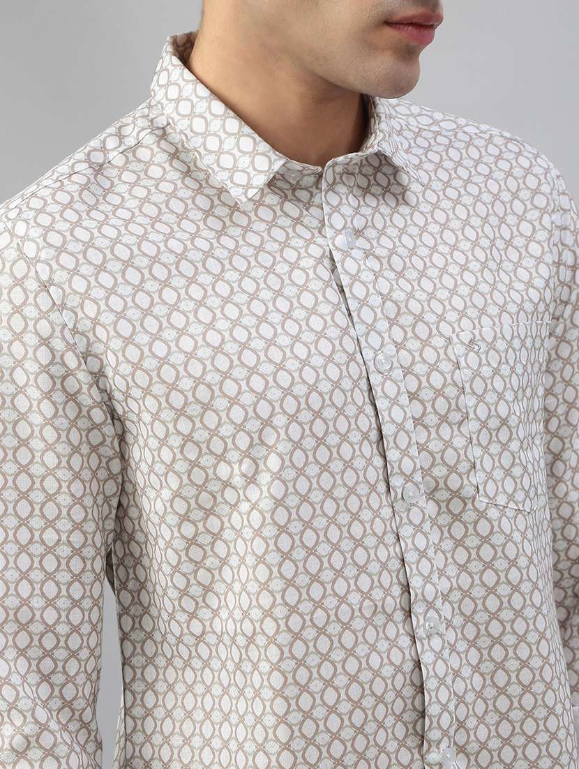 men printed long sleeve regular fit casual shirt - 21941447 -  Standard Image - 5