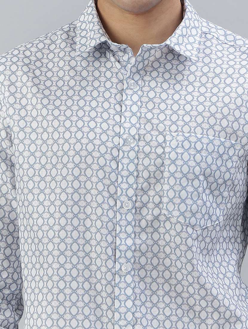 men printed long sleeve regular fit casual shirt - 21941448 -  Standard Image - 5
