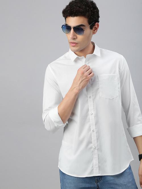 men solid short sleeve regular fit casual shirt - 21941451 - Standard Image - 0