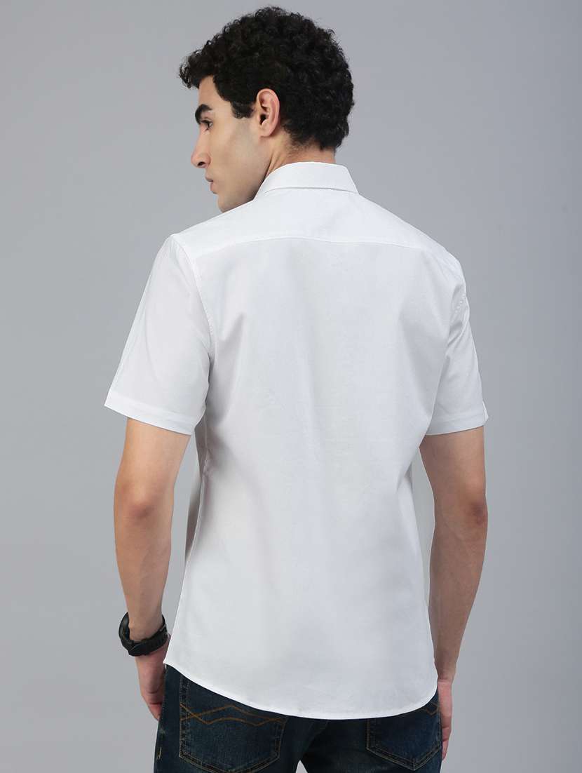 men solid short sleeve regular fit casual shirt - 21941454 -  Standard Image - 3