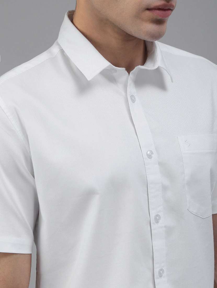 men solid short sleeve regular fit casual shirt - 21941454 -  Standard Image - 5