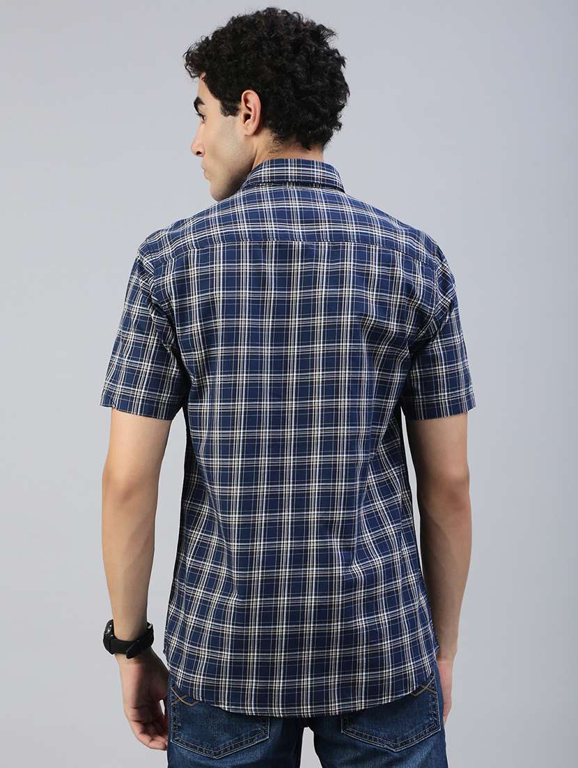 men checkered short sleeve regular fit casual shirt - 21941462 -  Standard Image - 3