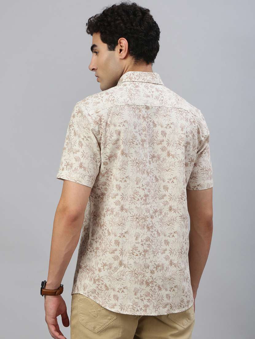 men printed short sleeve regular fit casual shirt - 21941465 -  Standard Image - 3