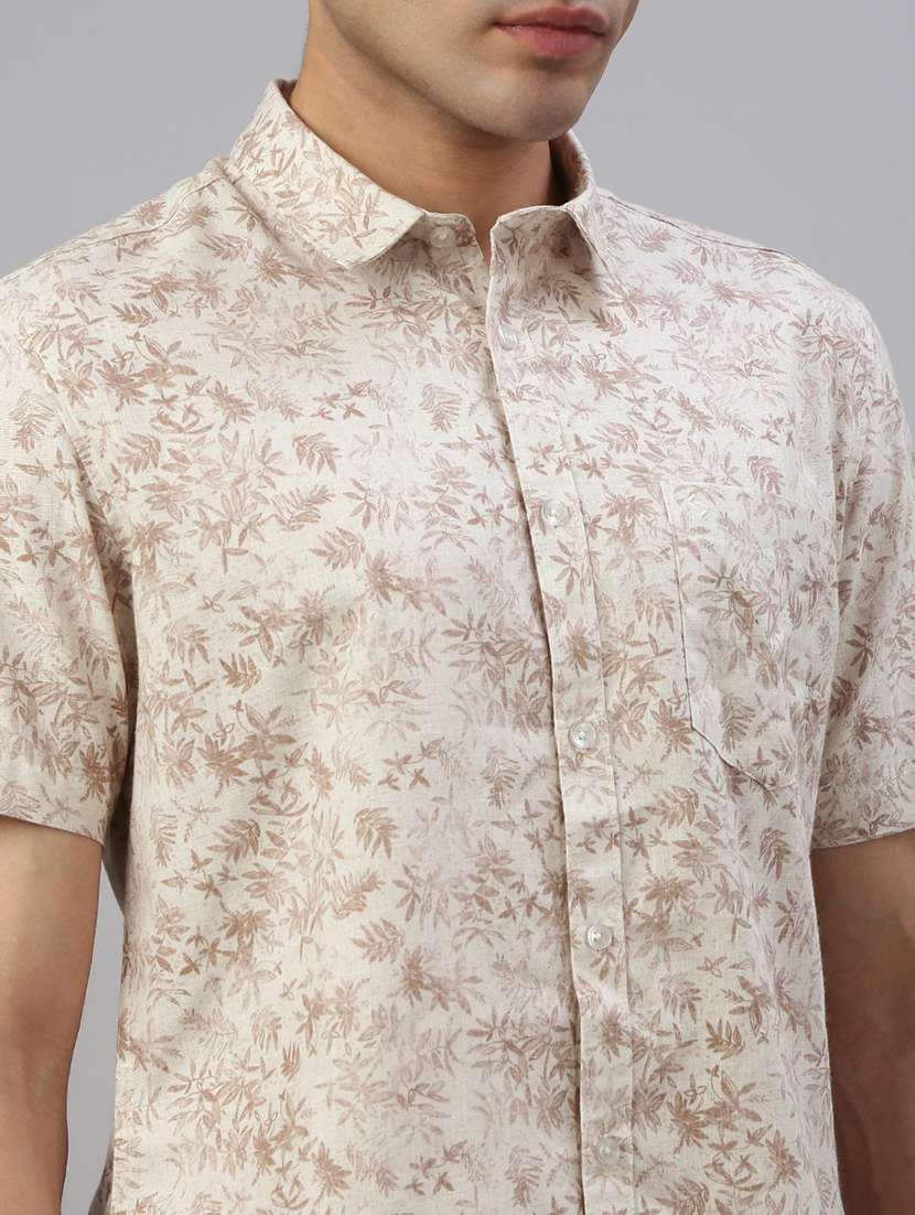 men printed short sleeve regular fit casual shirt - 21941465 -  Standard Image - 5