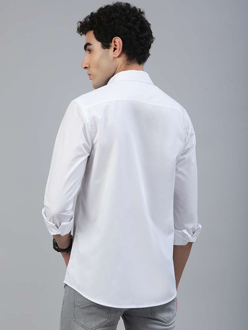 men solid long sleeve regular fit casual shirt - 21941486 -  Standard Image - 3