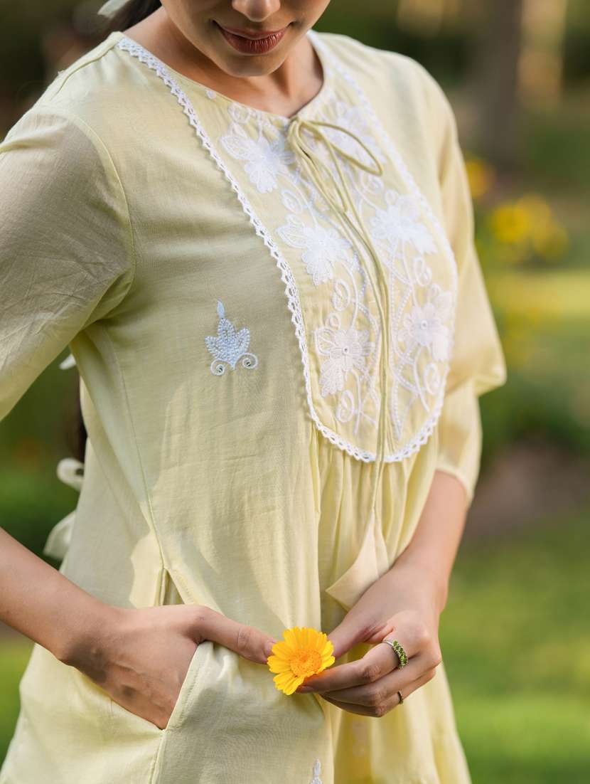 women three quarter sleeve tiered ethnic dress - 21941515 - Standard Image - 5
