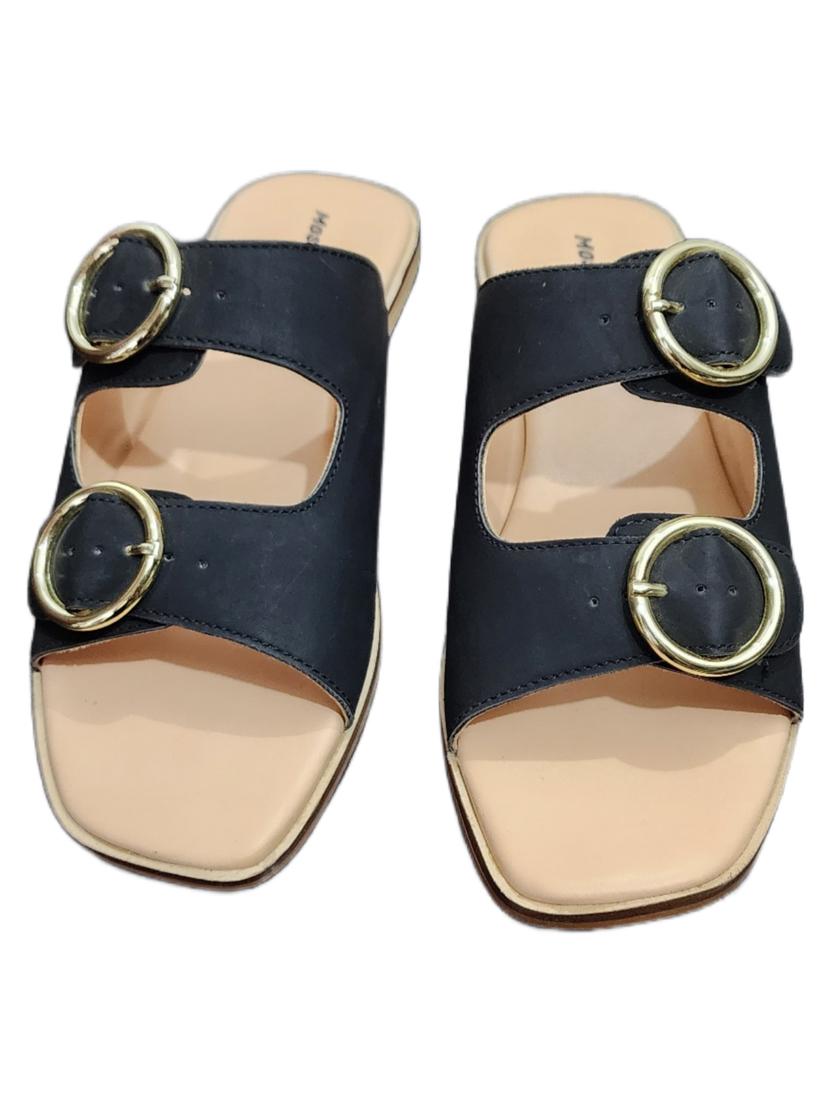 women solid slip on flat sandal - 21941571 - Standard Image - 3