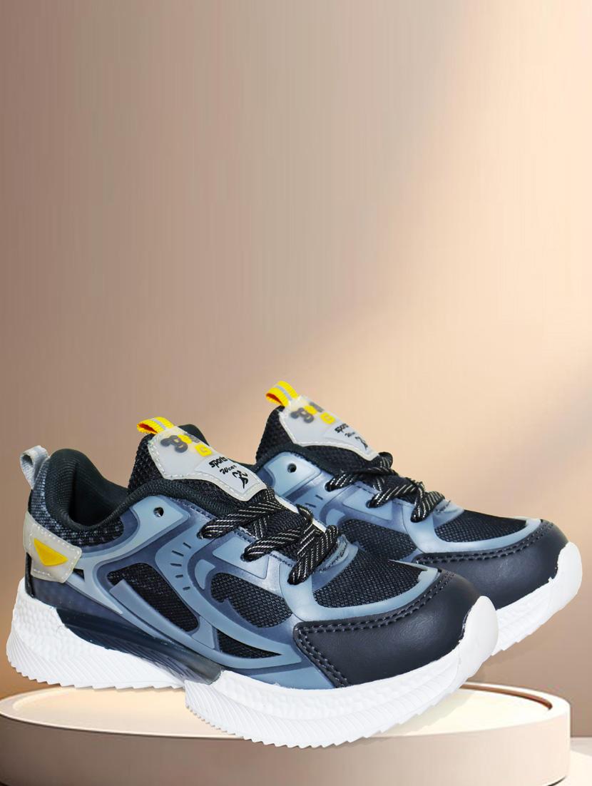 unisex color block lace up sport shoes