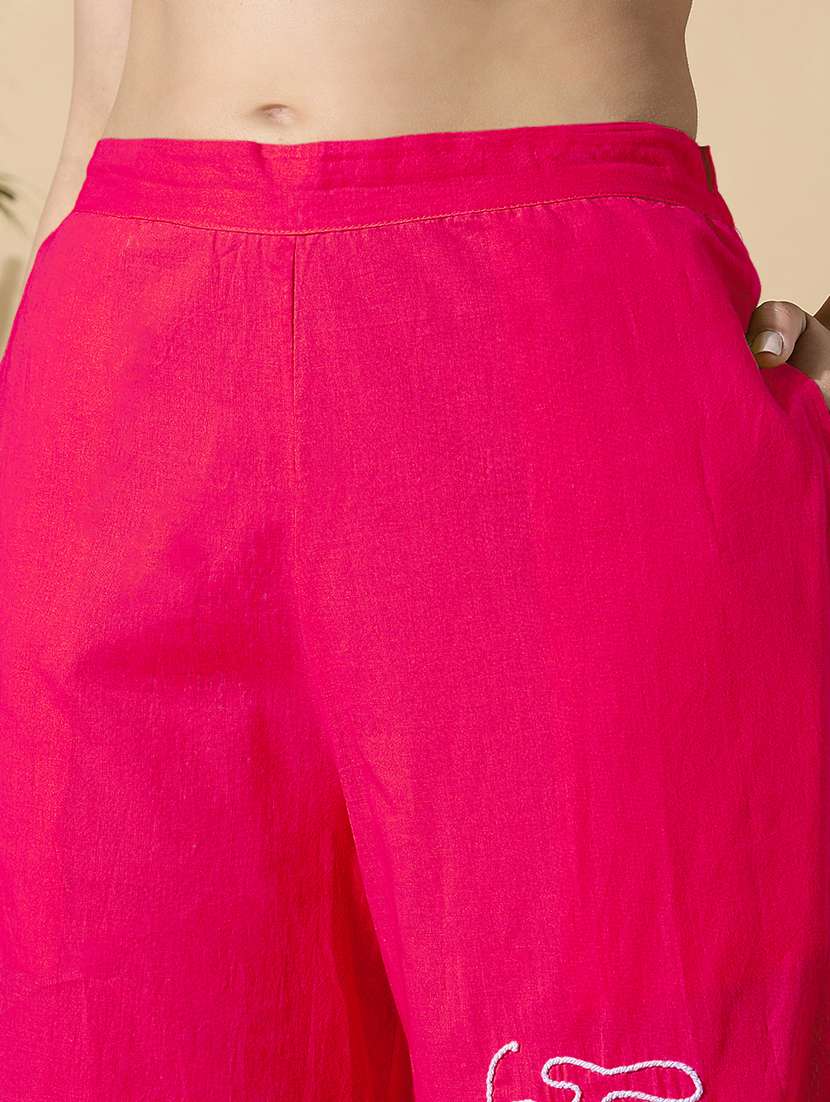 women three quarter sleeve kurta palazzo set - 21941657 -  Standard Image - 3