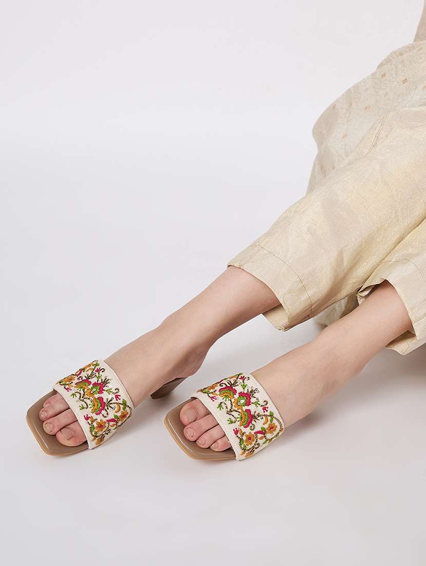 multi colored canvas slip on sandals - 21941679 -  Standard Image - 3