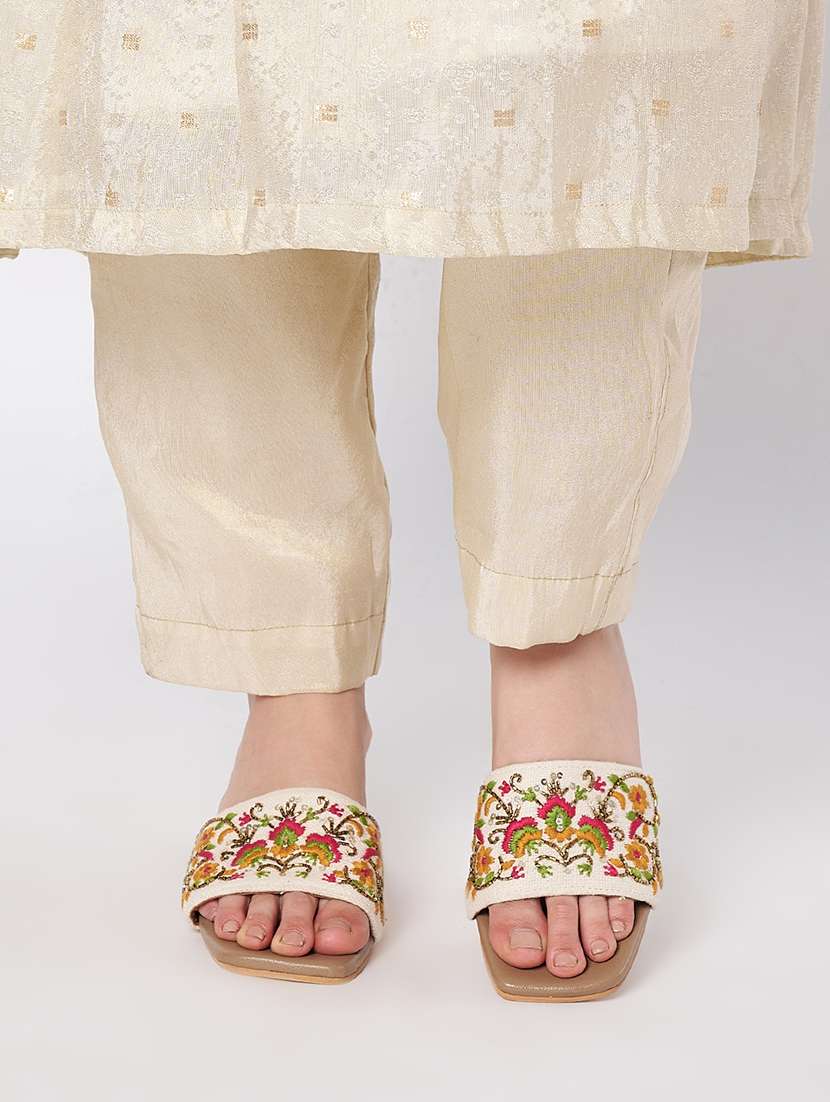 multi colored canvas slip on sandals - 21941679 -  Standard Image - 5