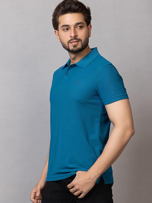 men solid short sleeve slim fit polo t-shirt - 21941685 -  Standard Image - 0