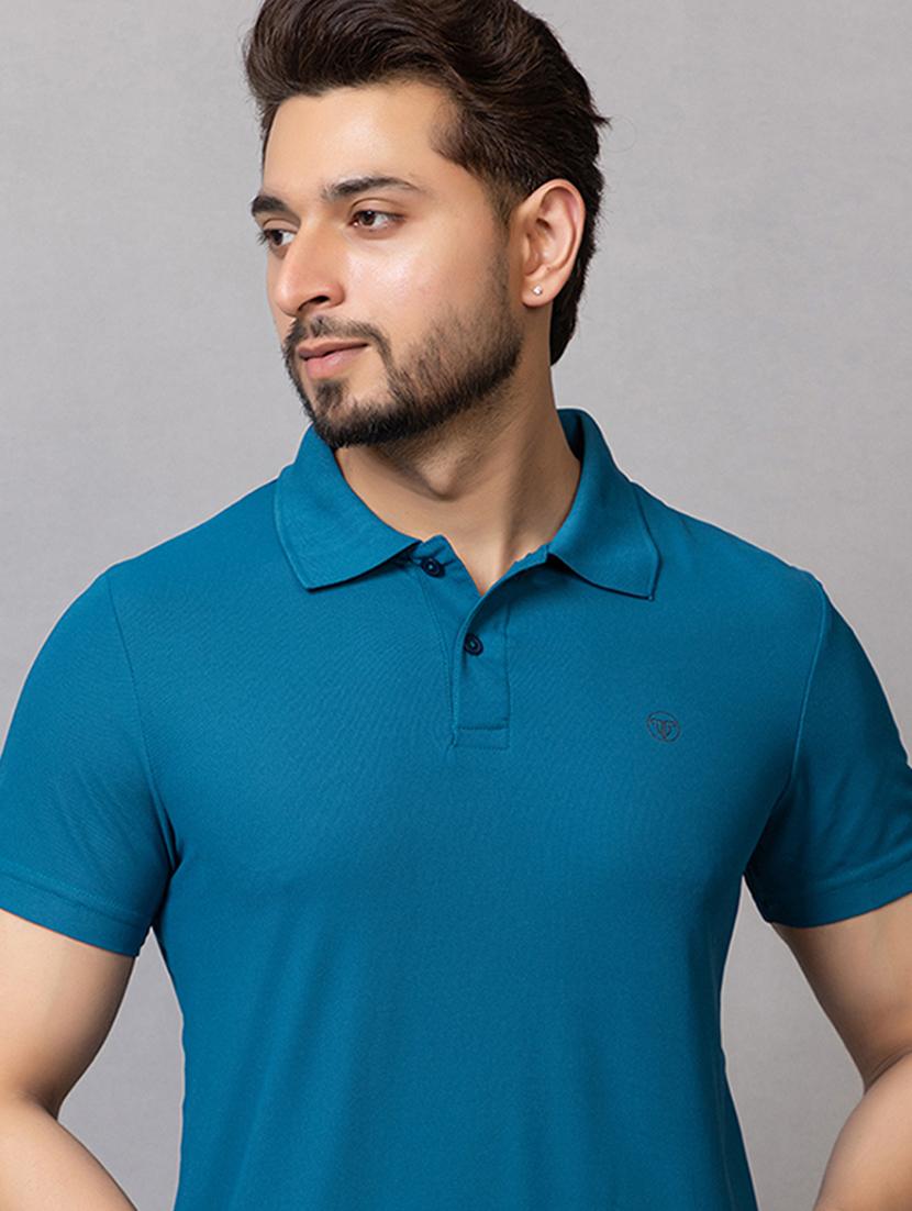 men solid short sleeve slim fit polo t-shirt - 21941685 - Standard Image - 3