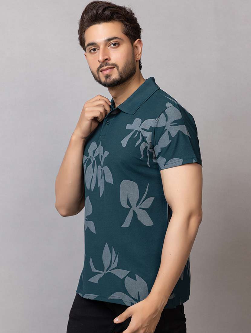 men printed short sleeve regular fit polo t-shirt - 21941686 - Zoom Image - 0