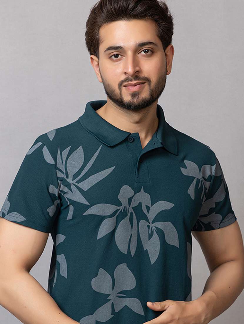 men printed short sleeve regular fit polo t-shirt - 21941686 - Standard Image - 3