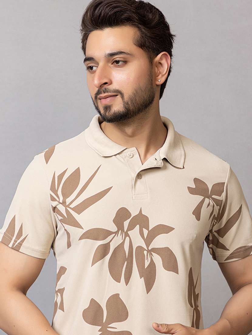men printed short sleeve regular fit polo t-shirt - 21941688 - Standard Image - 3