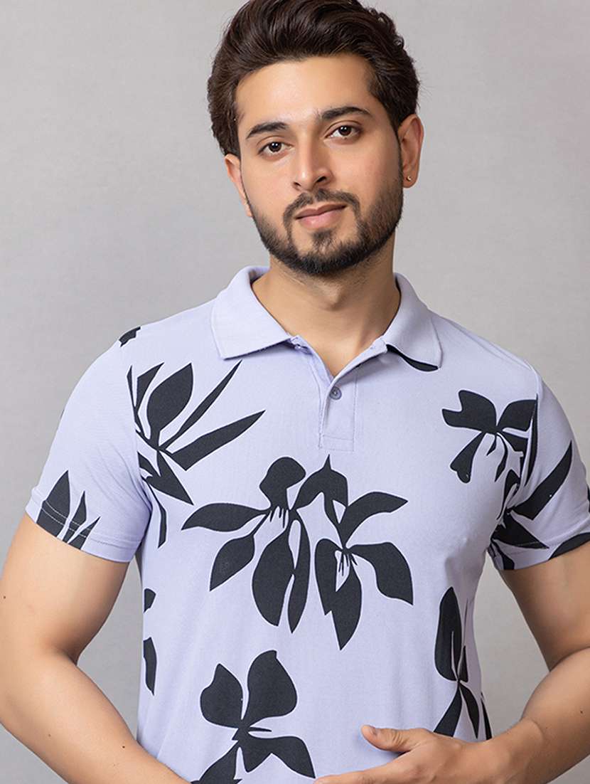 men printed short sleeve regular fit polo t-shirt - 21941689 - Standard Image - 3