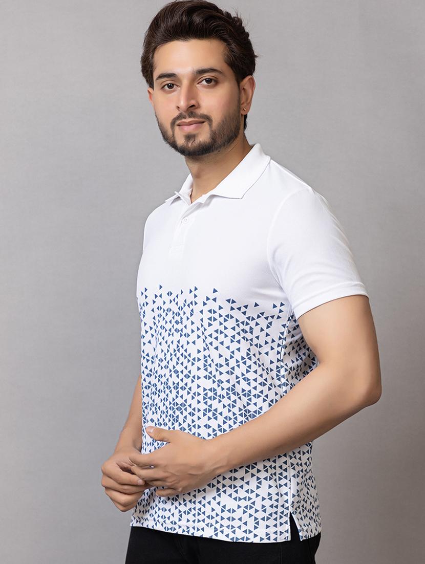 men printed short sleeve regular fit polo t-shirt - 21941692 - Zoom Image - 0