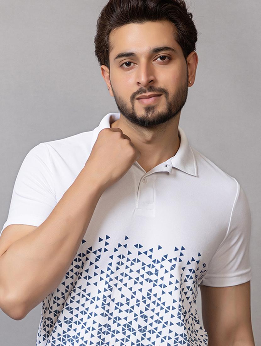 men printed short sleeve regular fit polo t-shirt - 21941692 - Standard Image - 3