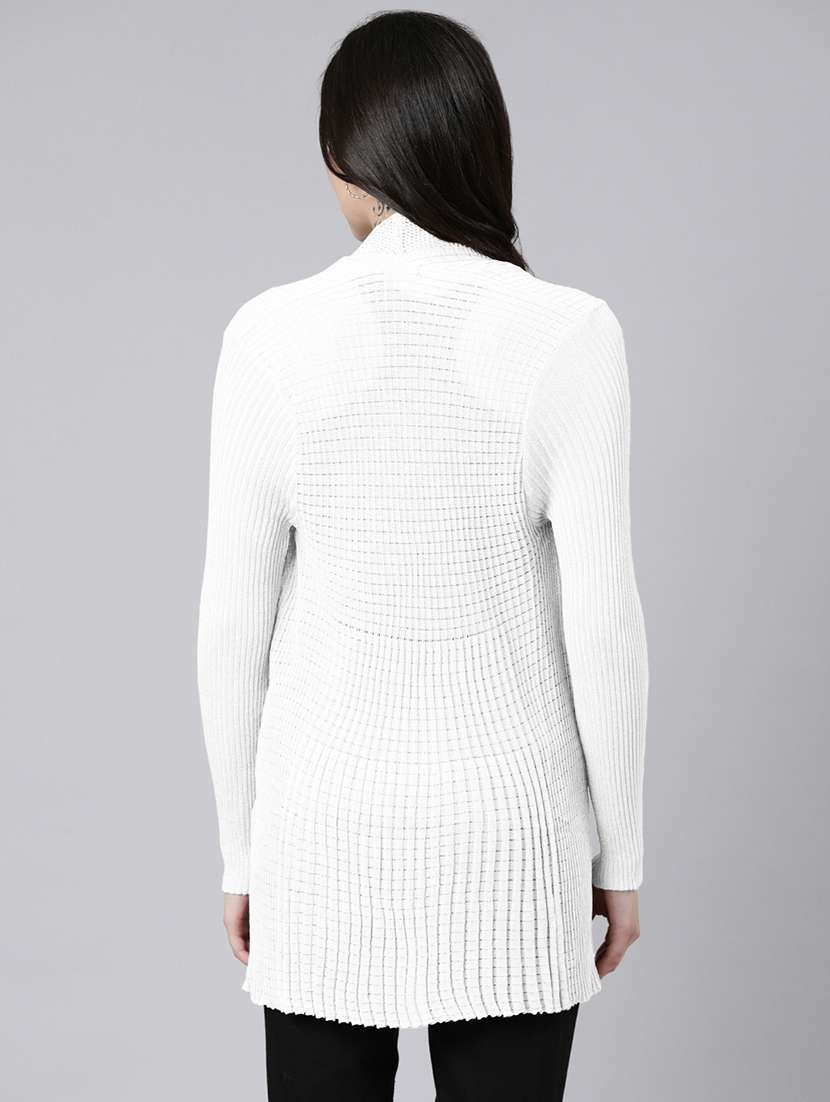 women solid long sleeve regular shrug - 21941717 -  Standard Image - 3